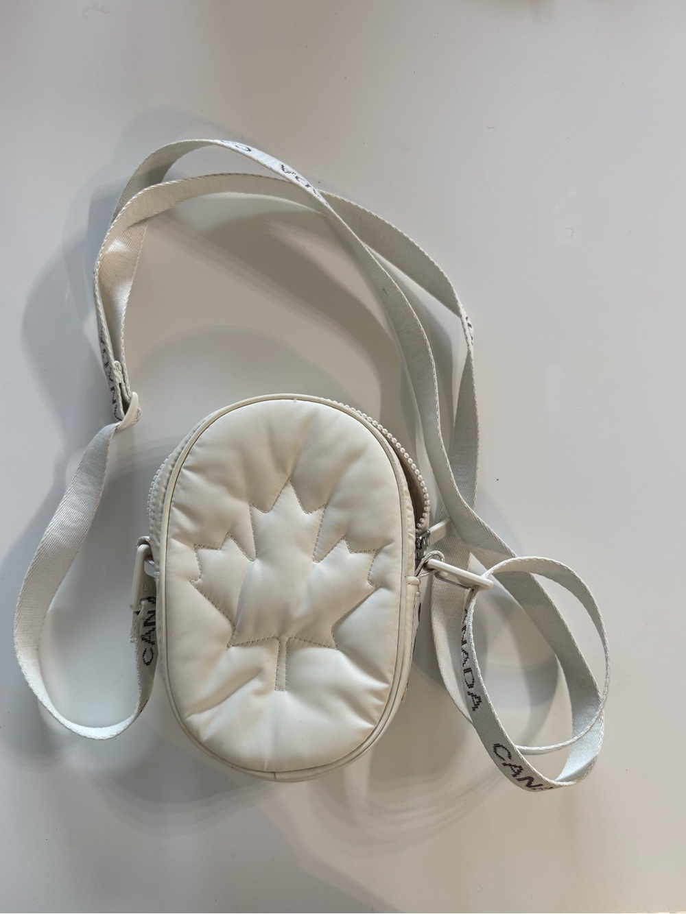 lululemon athletica Cream Quilted Maple Leaf Crossbody